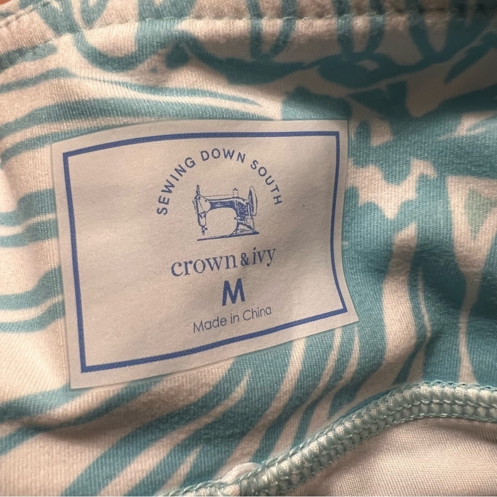 NWT Crown & Ivy  Light Blue Floral Mini Skort - Picture 8 of 11